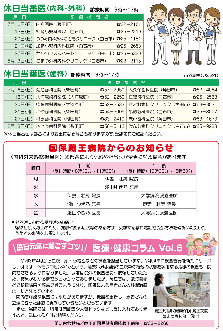 休日当番医
